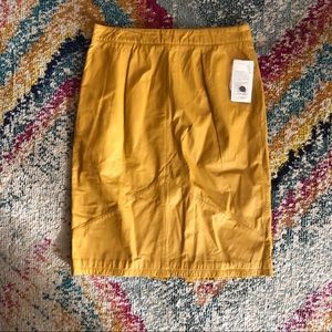 NWT Pelle Cuir Mustard Yellow Pencil Skirt